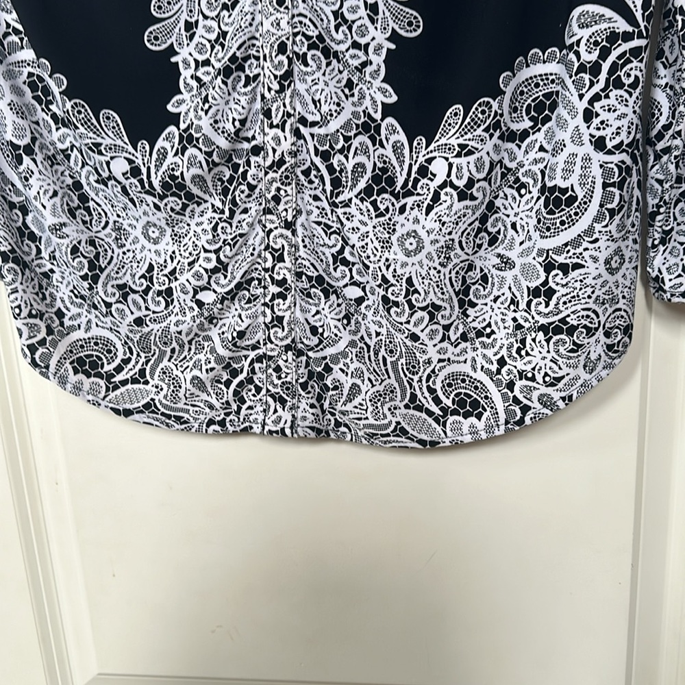 Inc International Concepts Printed Split-Neck Top… - image 5